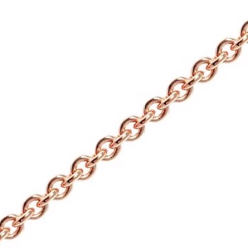 Anchor round - 14 ct rose gold - bracelet and necklace